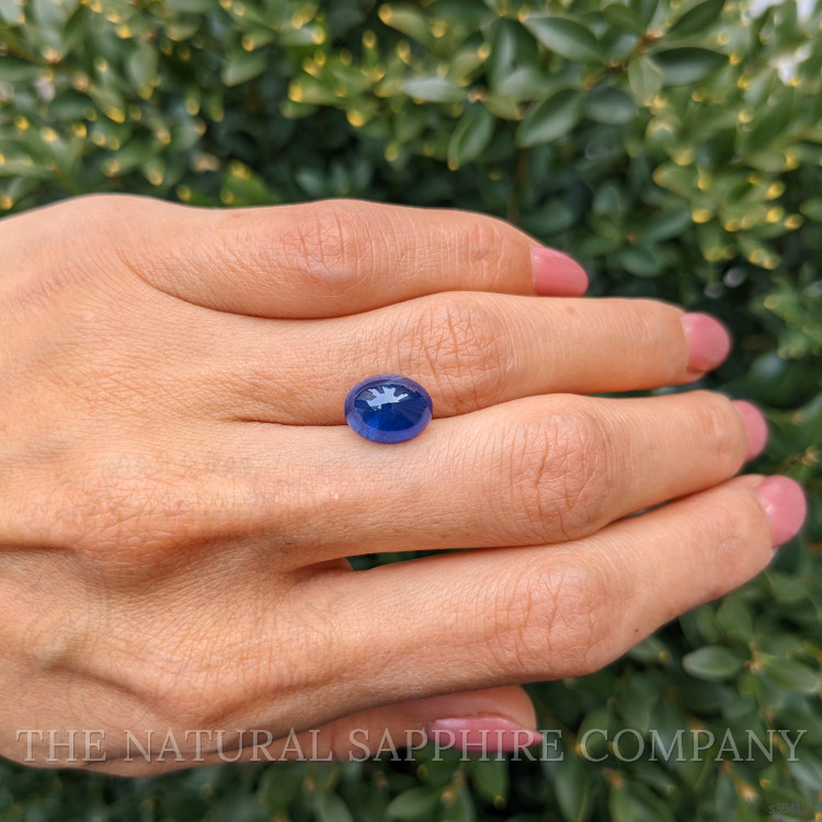 5.41 Ct. Blue Cabochon Sapphire from Ceylon (Sri Lanka)