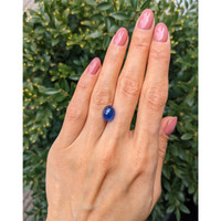 5.41 Ct. Blue Cabochon Sapphire from Ceylon (Sri Lanka) Life Style