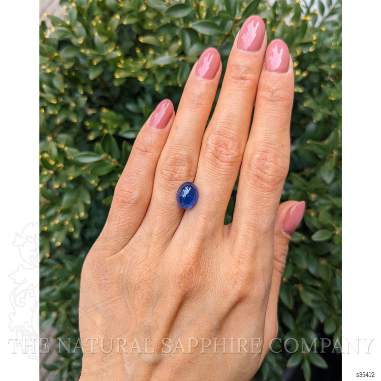 5.41 Ct. Blue Cabochon Sapphire from Ceylon (Sri Lanka)