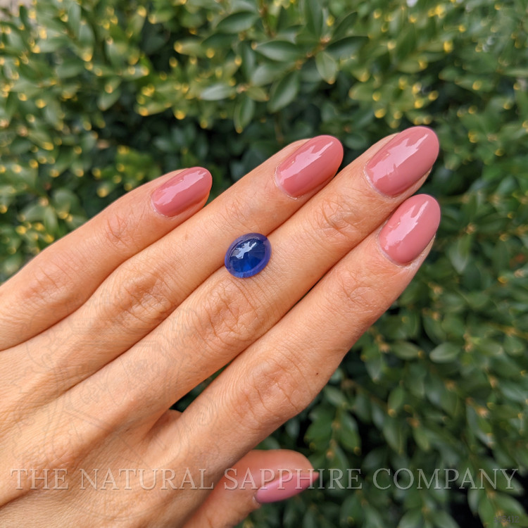 5.41 Ct. Blue Cabochon Sapphire from Ceylon (Sri Lanka)