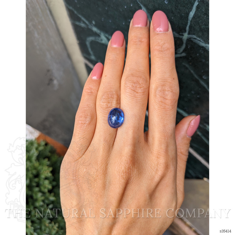 6.79 Ct. Blue Cabochon Sapphire from Ceylon (Sri Lanka)