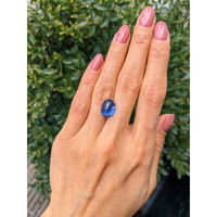6.79 Ct. Blue Cabochon Sapphire from Ceylon (Sri Lanka) Life Style