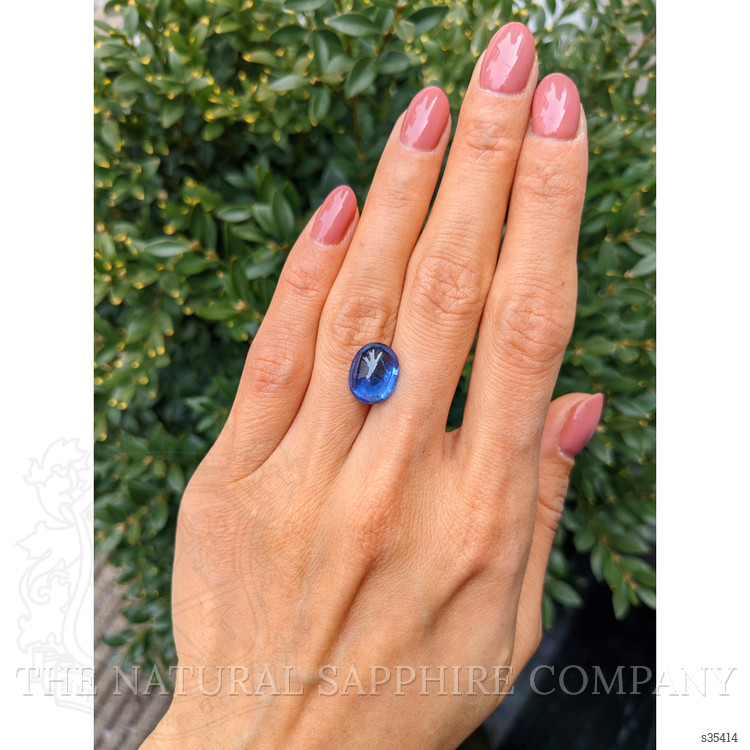 6.79 Ct. Blue Cabochon Sapphire from Ceylon (Sri Lanka)