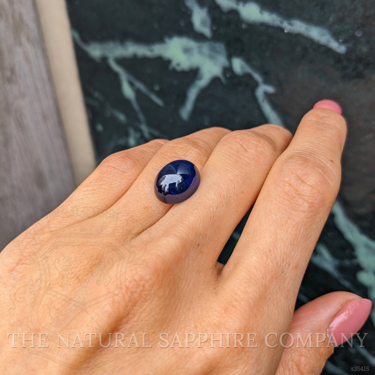 10.97 Ct. Blue Cabochon Sapphire from Ceylon (Sri Lanka)