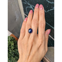 10.97 Ct. Blue Cabochon Sapphire from Ceylon (Sri Lanka) Life Style