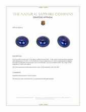 13.38 Ct. Blue Cabochon Sapphire from Ceylon (Sri Lanka) Appraisal