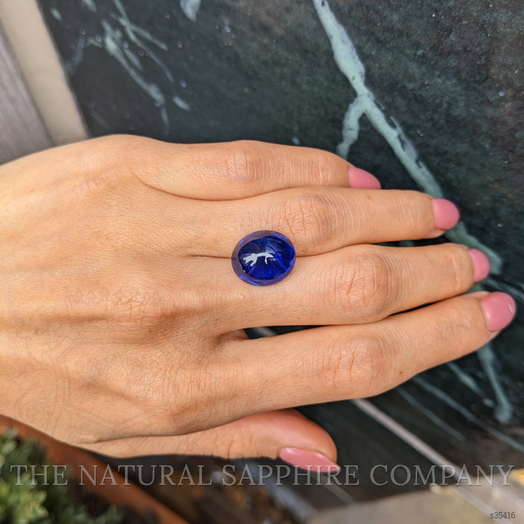 13.38 Ct. Blue Cabochon Sapphire from Madagascar