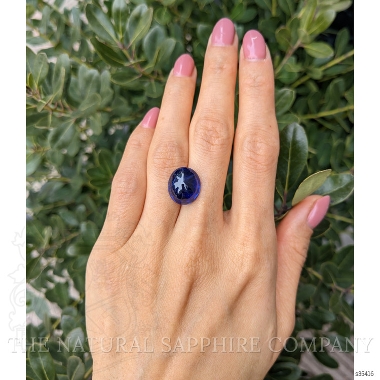 13.38 Ct. Blue Cabochon Sapphire from Madagascar