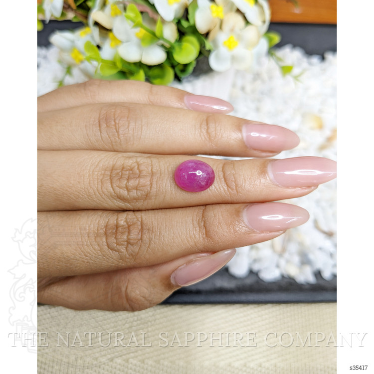 5.06 Ct. Pinkish Purple Cabochon Sapphire from Africa