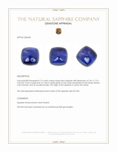 2.73 Ct. Blue Cabochon Sapphire from Ceylon (Sri Lanka) Appraisal