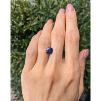 2.73 Ct. Blue Cabochon Sapphire from Ceylon (Sri Lanka) Life Style