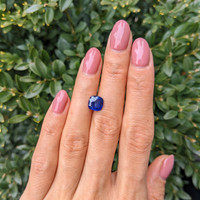 2.73 Ct. Blue Cabochon Sapphire from Ceylon (Sri Lanka) Life Style