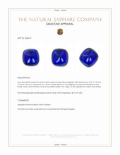 4.48 Ct. Blue Cabochon Sapphire from Ceylon (Sri Lanka) Appraisal