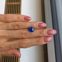 4.48 Ct. Blue Cabochon Sapphire from Ceylon (Sri Lanka) Life Style