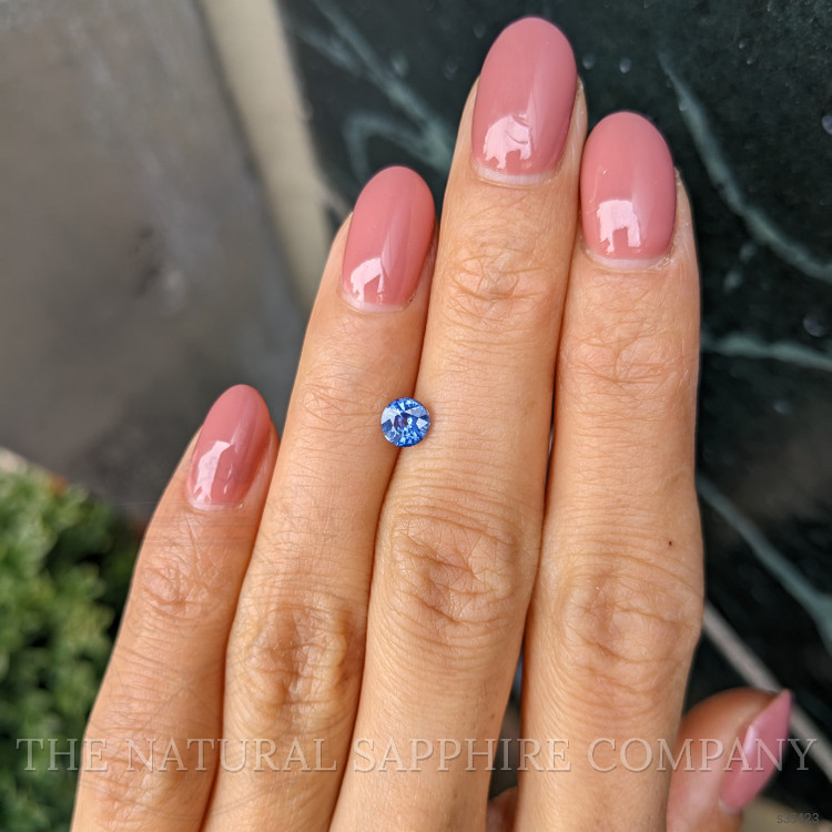 0.58 Ct. Blue Sapphire from Ceylon (Sri Lanka)
