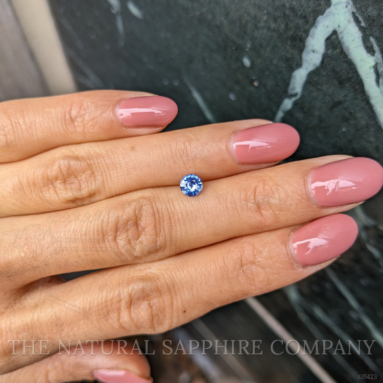 0.58 Ct. Blue Sapphire from Ceylon (Sri Lanka)