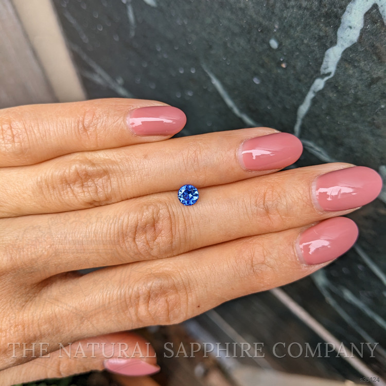 0.59 Ct. Blue Sapphire from Ceylon (Sri Lanka)