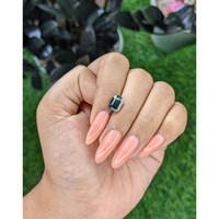 2.61 Ct. Bluish Green Sapphire from Tanzania Life Style