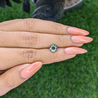 1.59 Ct. Greenish Blue Sapphire from Tanzania Life Style