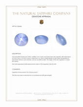 4.62 Ct. Blue Star Sapphire from Ceylon (Sri Lanka) Appraisal