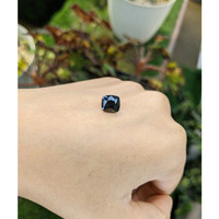 3.96 Ct. Greenish Blue Sapphire from Madagascar Life Style