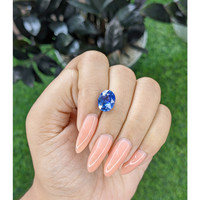 4.41 Ct. Blue Sapphire from Ceylon (Sri Lanka) Life Style