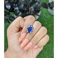 11.44 Ct. Blue Sapphire from Ceylon (Sri Lanka) Life Style