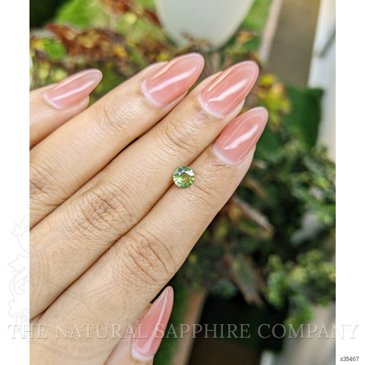 0.62 Ct. Yellowish Green Sapphire from Madagascar
