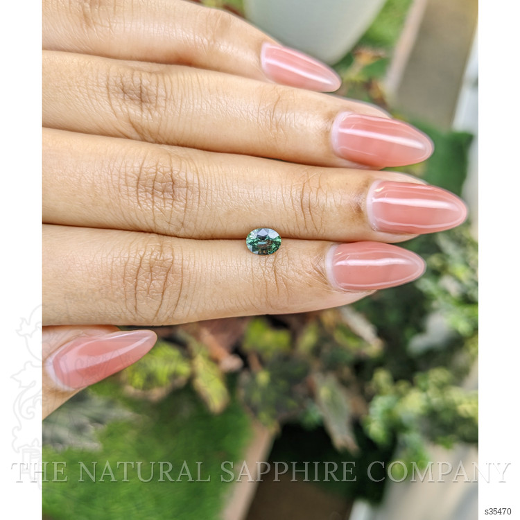 0.71 Ct. Bluish Green Sapphire from Madagascar