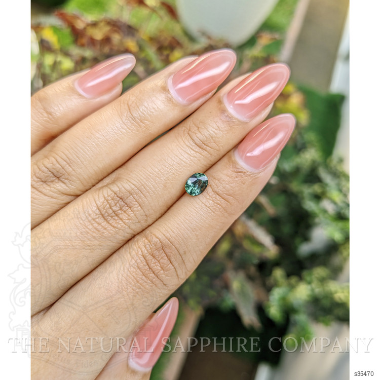 0.71 Ct. Bluish Green Sapphire from Madagascar
