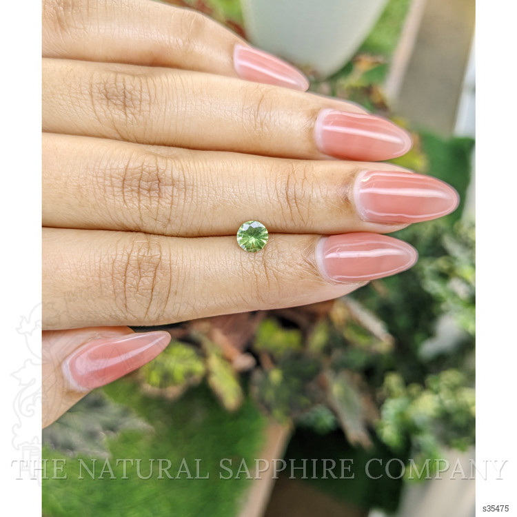 0.65 Ct. Yellowish Green Sapphire from Madagascar