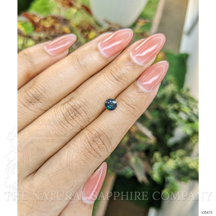 0.75 Ct. Greenish Blue Sapphire from Madagascar