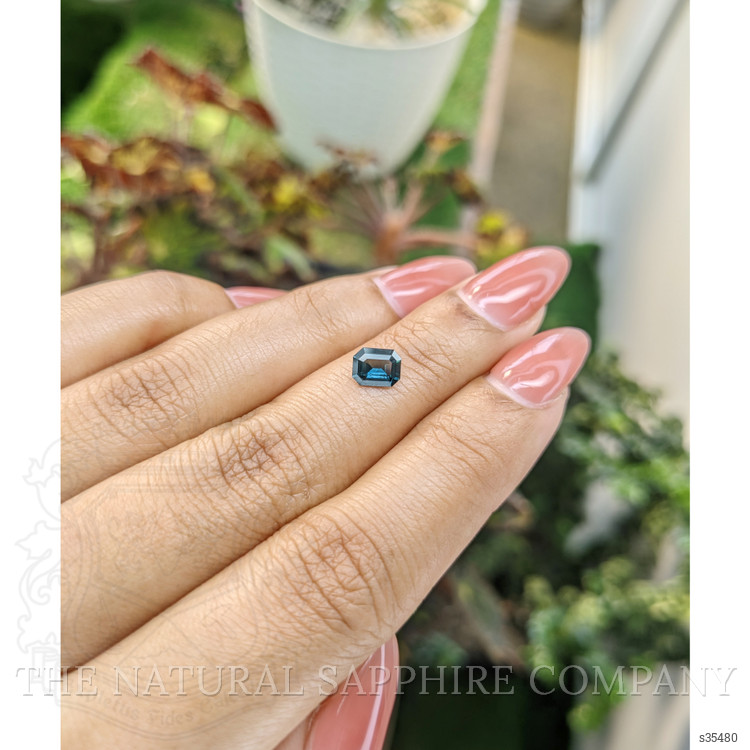 0.68 Ct. Greenish Blue Sapphire from Madagascar