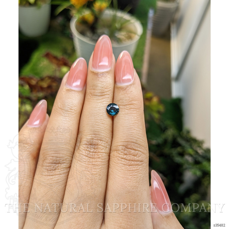 0.81 Ct. Greenish Blue Sapphire from Madagascar