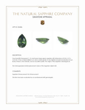 1.10 Ct. Green Sapphire from Madagascar Appraisal
