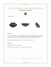 1.19 Ct. Green Sapphire from Madagascar Appraisal