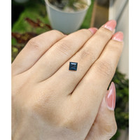 0.88 Ct. Greenish Blue Sapphire from Madagascar Life Style