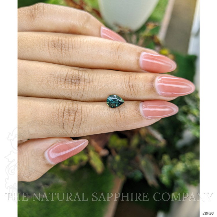 1.38 Ct. Bluish Green Sapphire from Madagascar