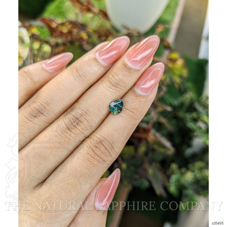 1.38 Ct. Bluish Green Sapphire from Madagascar