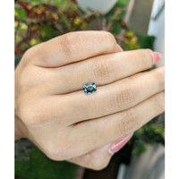 1.07 Ct. Bluish Green Sapphire from Madagascar Life Style