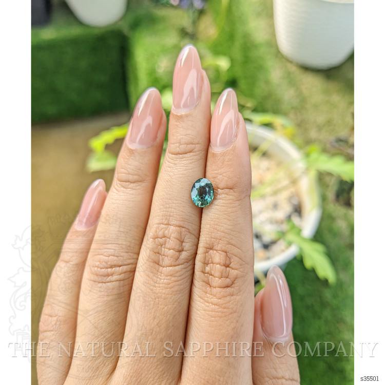 1.63 Ct. Bluish Green Sapphire from Madagascar