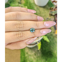 1.63 Ct. Bluish Green Sapphire from Madagascar Life Style