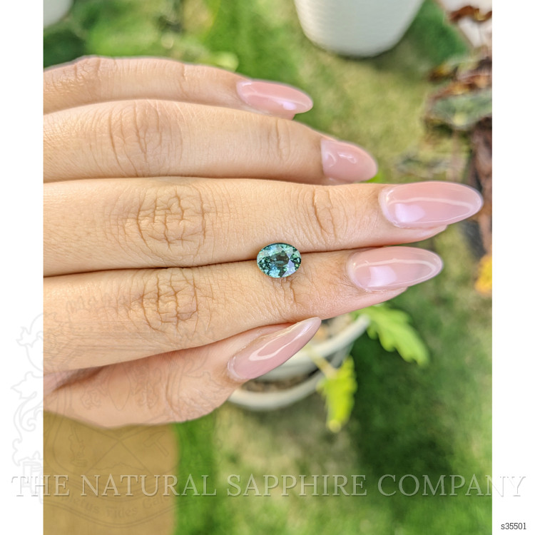 1.63 Ct. Bluish Green Sapphire from Madagascar