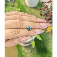 2.14 Ct. Bluish Green Sapphire from Madagascar Life Style