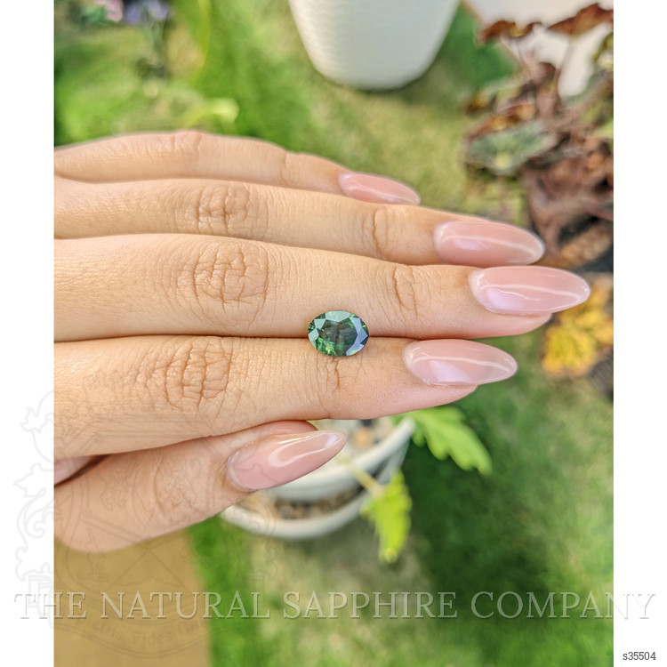 2.14 Ct. Bluish Green Sapphire from Madagascar