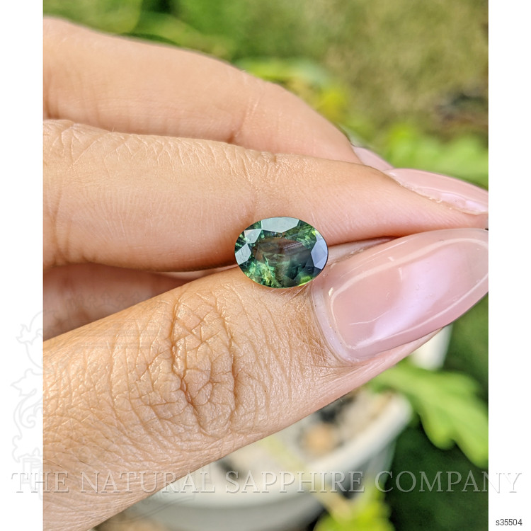 2.14 Ct. Bluish Green Sapphire from Madagascar