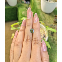 1.48 Ct. Green Sapphire from Madagascar Life Style