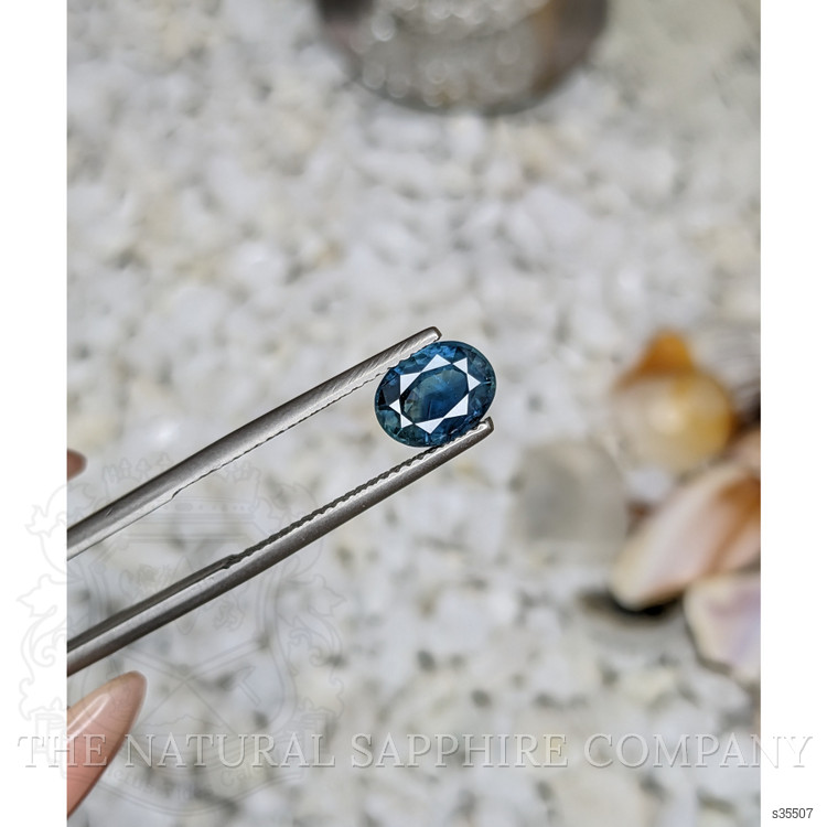 1.76 Ct. Greenish Blue Sapphire from Madagascar