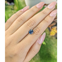 1.76 Ct. Greenish Blue Sapphire from Madagascar Life Style