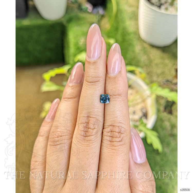 0.91 Ct. Greenish Blue Sapphire from Madagascar